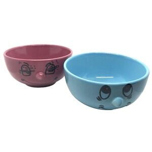 Set of 2 Livingware Collection 3D Funny Face Bowls